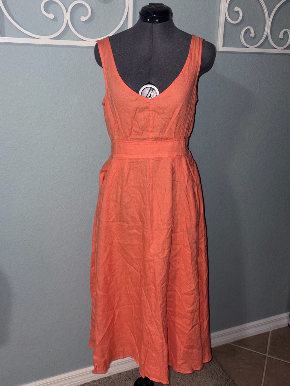Like new Joie Linen Fit & Flare Midi Dress